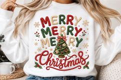 Merry Christmas Yarn Art PNG Product Image 3