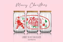 Santa Claus Merry Christmas 16 oz Libbey Glass Template Product Image 1