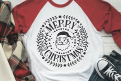 Merry Christmas Svg | Santa Claus Svg | Round Sign Svg Png Product Image 2