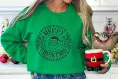 Merry Christmas Svg | Santa Claus Svg | Round Sign Svg Png Product Image 4