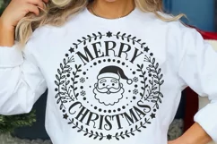Merry Christmas Svg | Santa Claus Svg | Round Sign Svg Png Product Image 5