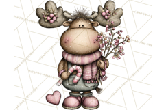 Kawaii Moose Christmas and Winter PNG Clipart Product Image 4