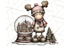 Kawaii Moose Christmas and Winter PNG Clipart Product Image 2