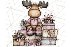 Kawaii Moose Christmas and Winter PNG Clipart Product Image 4