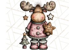 Kawaii Moose Christmas and Winter PNG Clipart Product Image 3