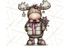 Kawaii Moose Christmas and Winter PNG Clipart Product Image 5