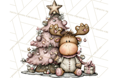 Kawaii Moose Christmas and Winter PNG Clipart Product Image 2