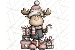 Kawaii Moose Christmas and Winter PNG Clipart Product Image 3