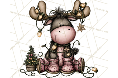 Kawaii Moose Christmas and Winter PNG Clipart Product Image 4