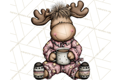 Kawaii Moose Christmas and Winter PNG Clipart Product Image 2