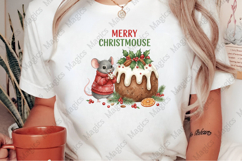 Merry Christmouse, Christmas Pudding PNG Product Image 2