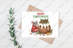 Merry Christmouse, Christmas Pudding PNG Product Image 3