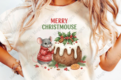 Merry Christmouse, Christmas Pudding PNG Product Image 4