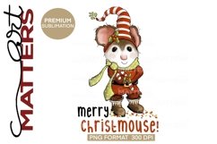 Merry Christmouse! - 300 DPI - Hand Painted Product Image 3