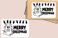 Merry Creepmas packaging label for thermal printer ready to print instant download