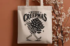 Merry Creepmas SVG, Skeleton Christmas PNG, Spooky Christmas Product Image 3