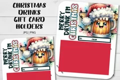 Merry Drunkmas Christmas Gift Card Holder JPG | PNG Product Image 1