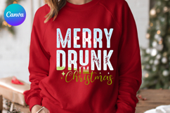 Merry drunk i'm christmas Canva Frame Shirt Design Product Image 1