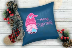 Merry Everything Holiday Gnome I Pink Christmas Sublimation