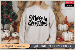Merry Everything SVG | Christmas SVG | Holiday SVG | Xmas Product Image 2