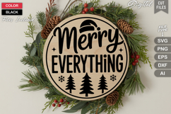 Merry Everything SVG | Christmas Round Sign SVG | Xmas SVG Product Image 3