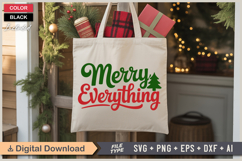 Merry Everything SVG | Christmas SVG | Holiday SVG | Xmas Product Image 5