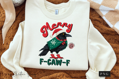 Merry F-Caw-F Funny Christmas PNG Product Image 3