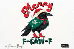 Merry F-Caw-F Funny Christmas PNG Product Image 4