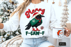 Merry F-Caw-F Funny Christmas PNG Product Image 5