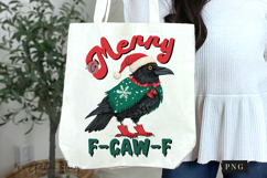 Merry F-Caw-F Funny Christmas PNG Product Image 6