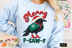 Merry F-Caw-F Funny Christmas PNG Product Image 7