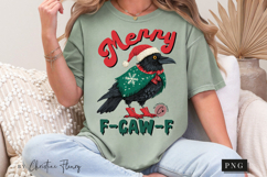 Merry F-Caw-F Funny Christmas PNG Product Image 8
