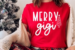 Merry Gigi SVG - Holiday Christmas Sweater Gigi Claus PNG Product Image 4