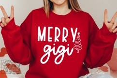 Merry Gigi SVG - Holiday Christmas Sweater Gigi Claus PNG Product Image 2