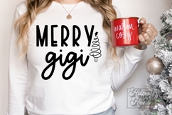 Merry Gigi SVG - Holiday Christmas Sweater Gigi Claus PNG Product Image 5