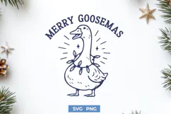 Merry Goosemas SVG | Funny Christmas Goose PNG Print Clipart Product Image 1