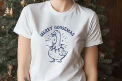 Merry Goosemas SVG | Funny Christmas Goose PNG Print Clipart Product Image 2