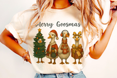 Merry Goosmas PNG, Funny Christmas Goose PNG, Holiday PNG Product Image 2