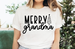 Merry Grandma Claus SVG PNG - Holiday Christmas Sweater Product Image 1