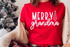 Merry Grandma Claus SVG PNG - Holiday Christmas Sweater Product Image 3