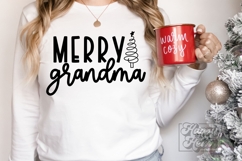 Merry Grandma Claus SVG PNG - Holiday Christmas Sweater Product Image 4