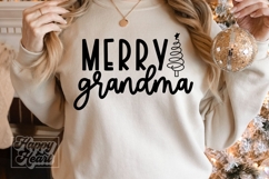 Merry Grandma Claus SVG PNG - Holiday Christmas Sweater Product Image 5