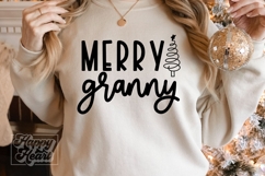 Merry Granny SVG - Holiday Christmas Sweater Granny Claus Product Image 4