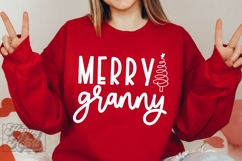 Merry Granny SVG - Holiday Christmas Sweater Granny Claus Product Image 5