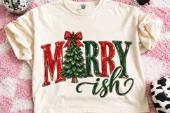 Merry Ish Retro Christmas Tree PNG Product Image 2