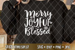 Merry Joyful blessed SVG cut file Product Image 4