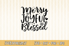 Merry Joyful blessed SVG cut file Product Image 2