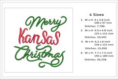Merry Kansas Christmas Embroidery File Product Image 2