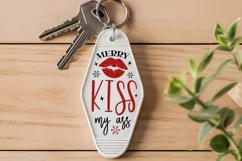 Merry Kiss My Ass SVG , Christmas Motel Keychain SVG Design Product Image 2