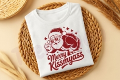 Merry Kiss Myass SVG PNG, Funny Santa Claus SVG, Sarcastic Product Image 2